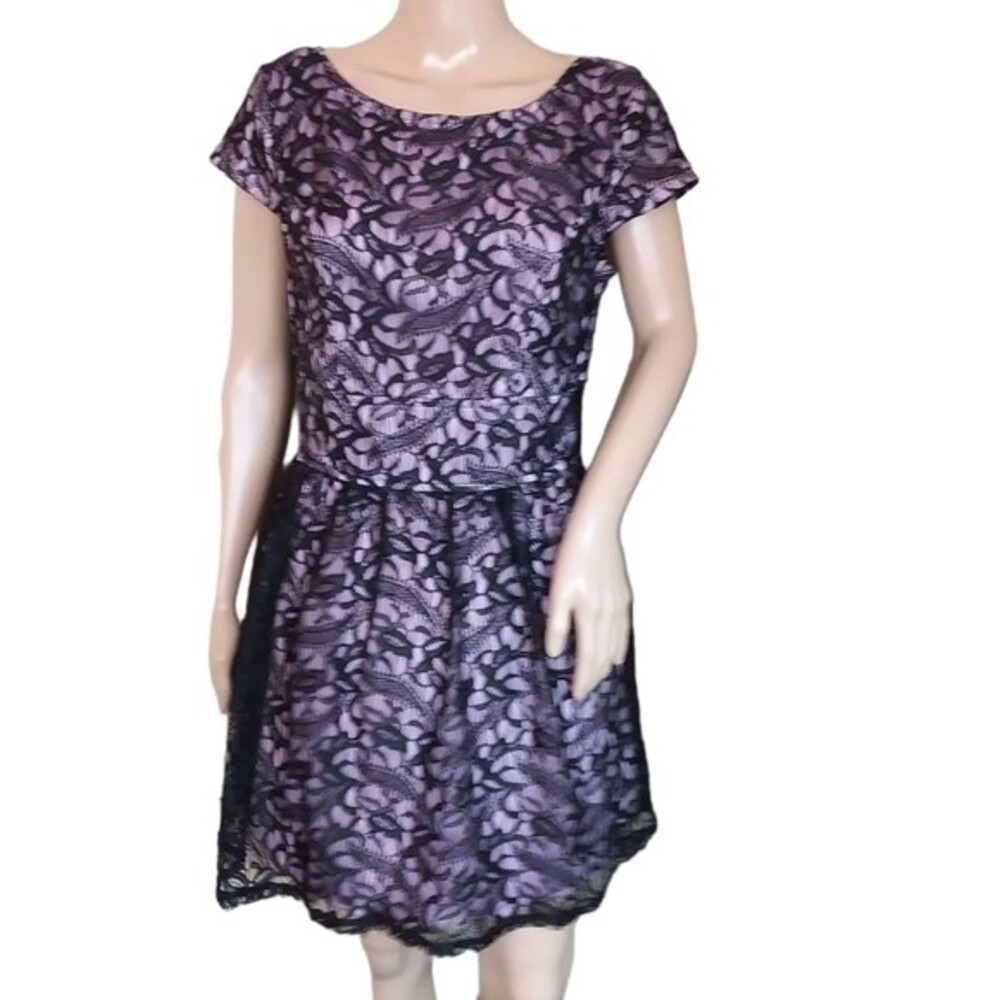 Three Pink Hearts light lavender/pink Trixxi lace dress